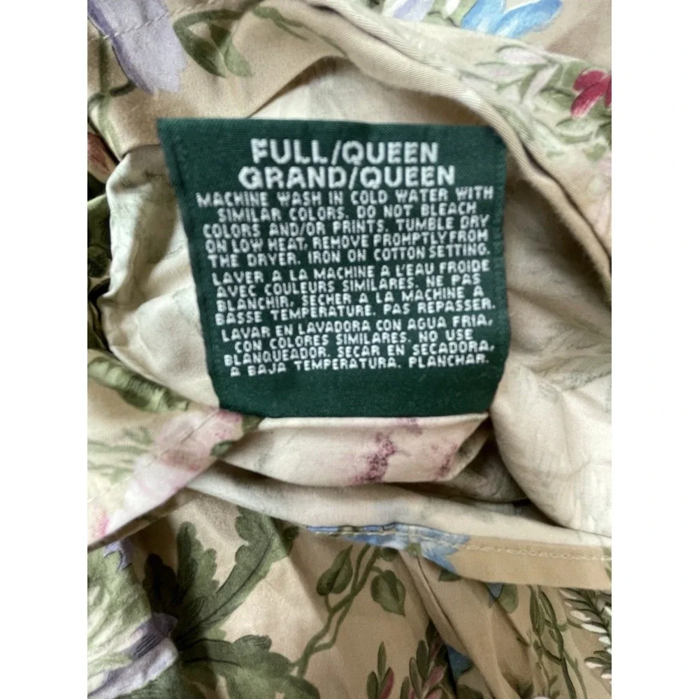 Vintage Ralph Lauren Adriana Romantic Floral Full/Queen Duvet Comforter Cover